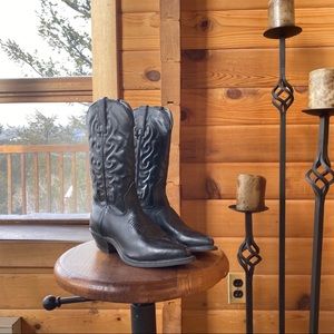 WESTEX BLACK TRADITIONAL COWBOY BOOTS